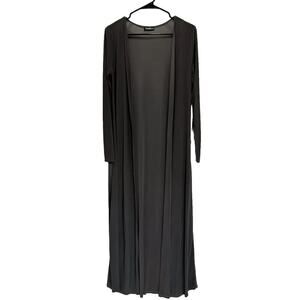 Fashionkilla Long Grey Open Cardigan, Super Stretchy. Size 6 Fits Like A Medium
